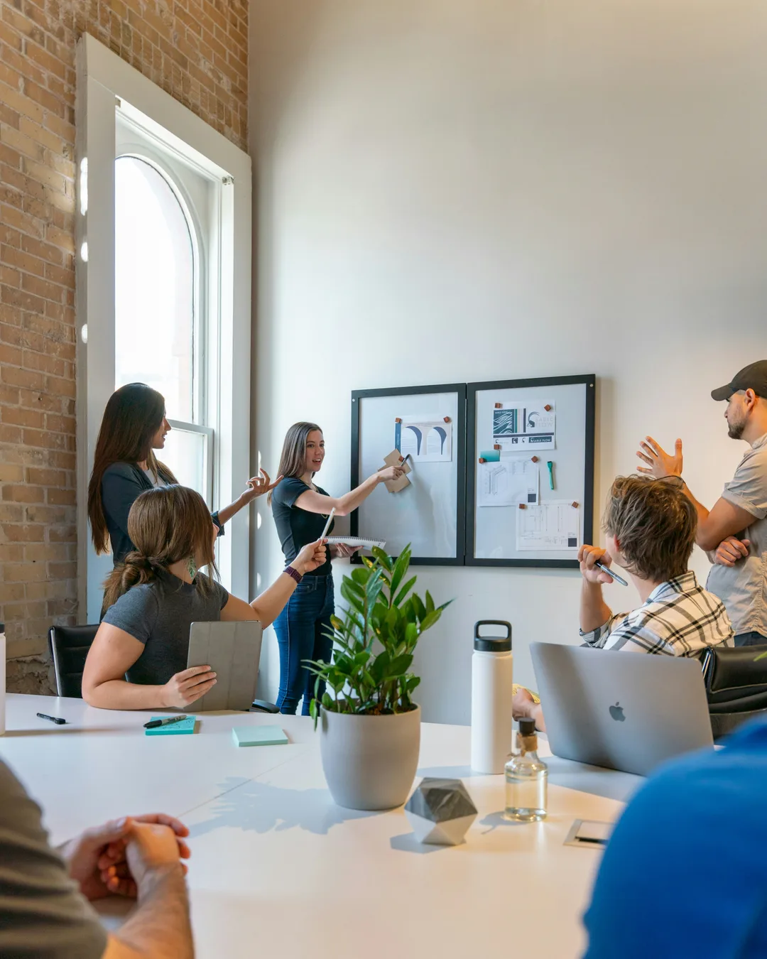 Healthcare marketing agency team reviewing a practice growth strategy
