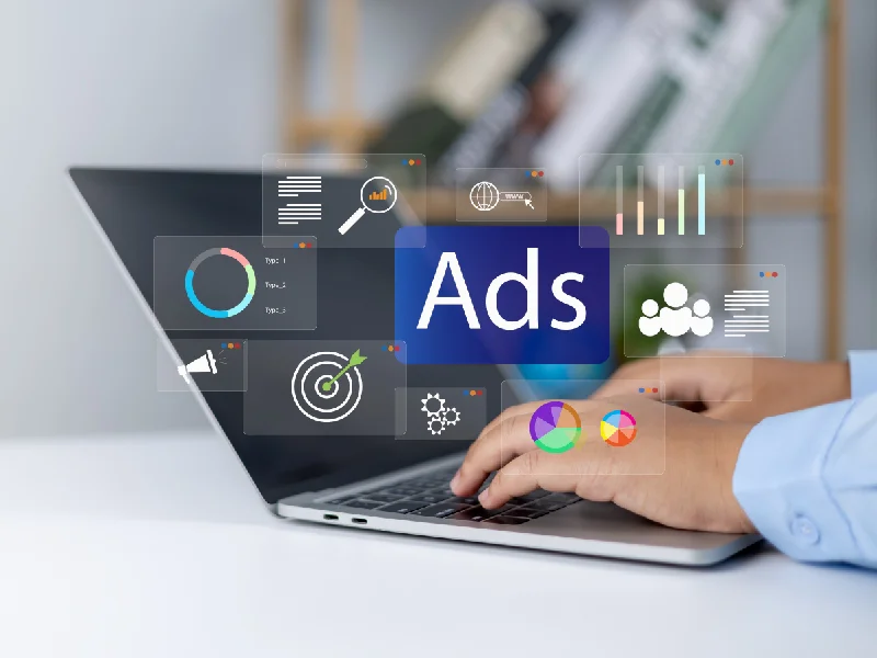 Digital advertising dashboard showing Google Ads performance metrics for healthcare
