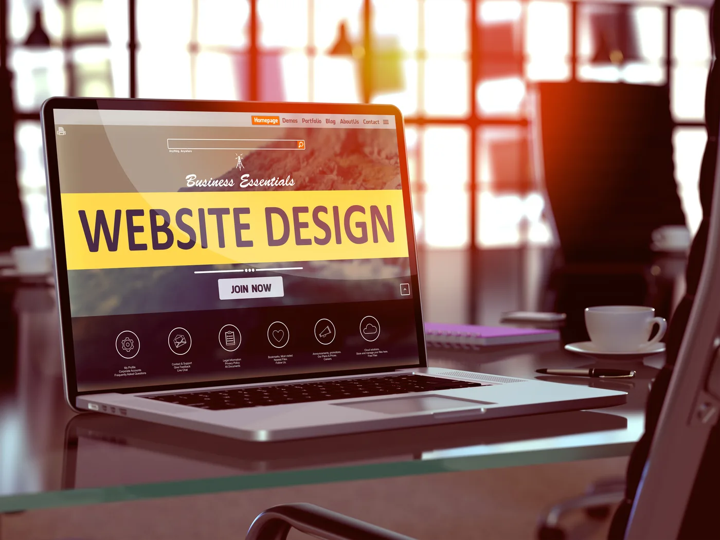 Property management website design mockup on laptop and mobile showing conversion-optimised layout