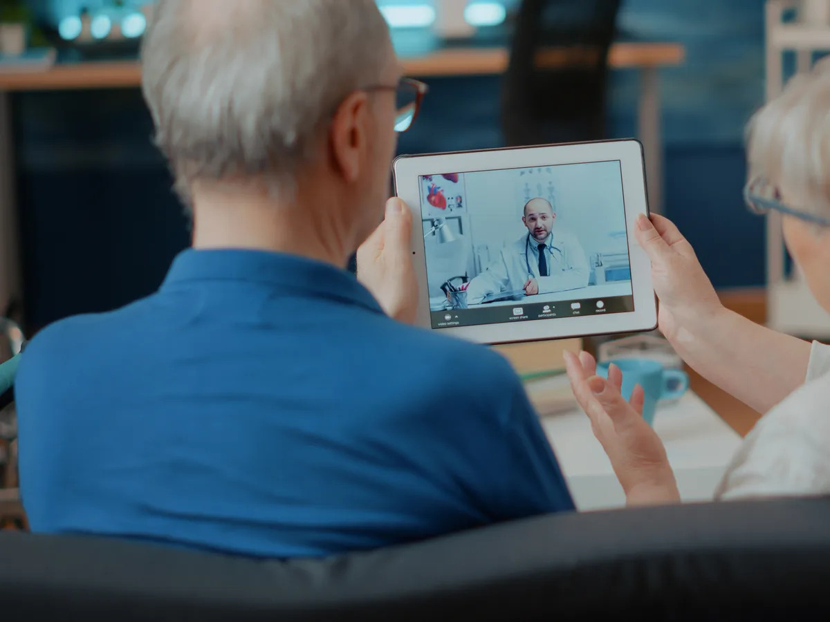 AI chat interface showing a patient asking for a healthcare provider recommendation