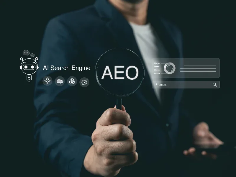 AI chat interface showing brand and product recommendations in a conversational search result