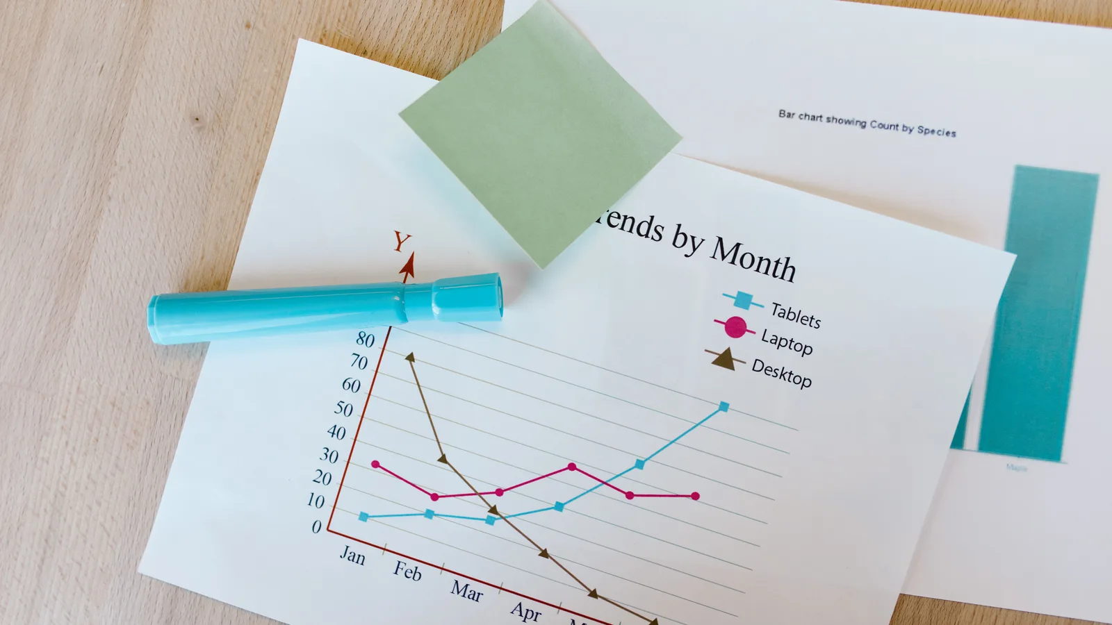 Practice owner reviewing a digital marketing ROI dashboard with charts on a laptop