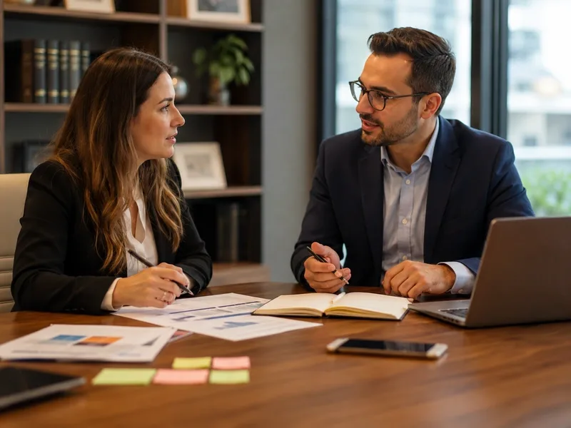 Prospective client comparing law firm websites on a tablet before choosing an attorney