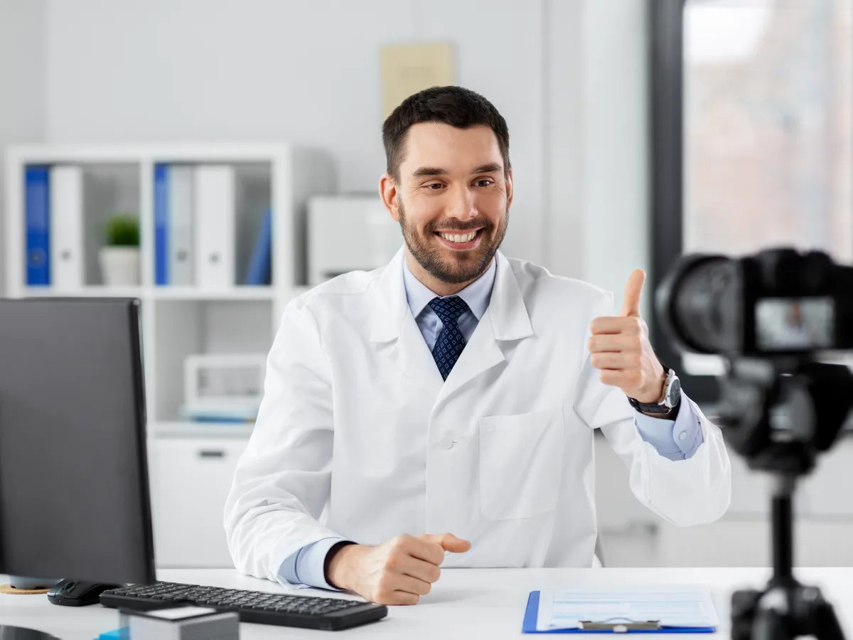 AI chat interface showing a patient asking for a healthcare provider recommendation