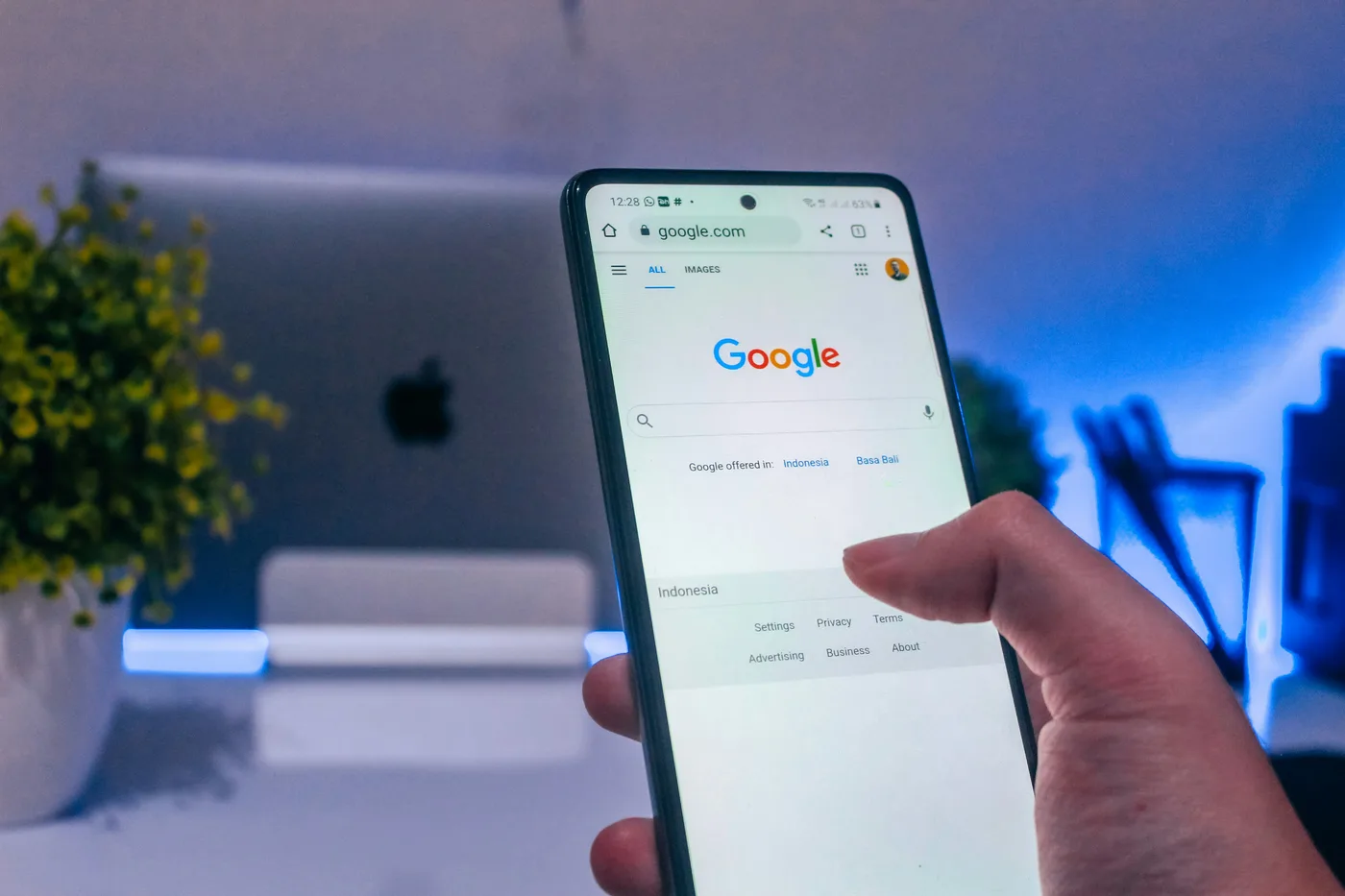 Five-star Google review for a dental practice displayed on a smartphone