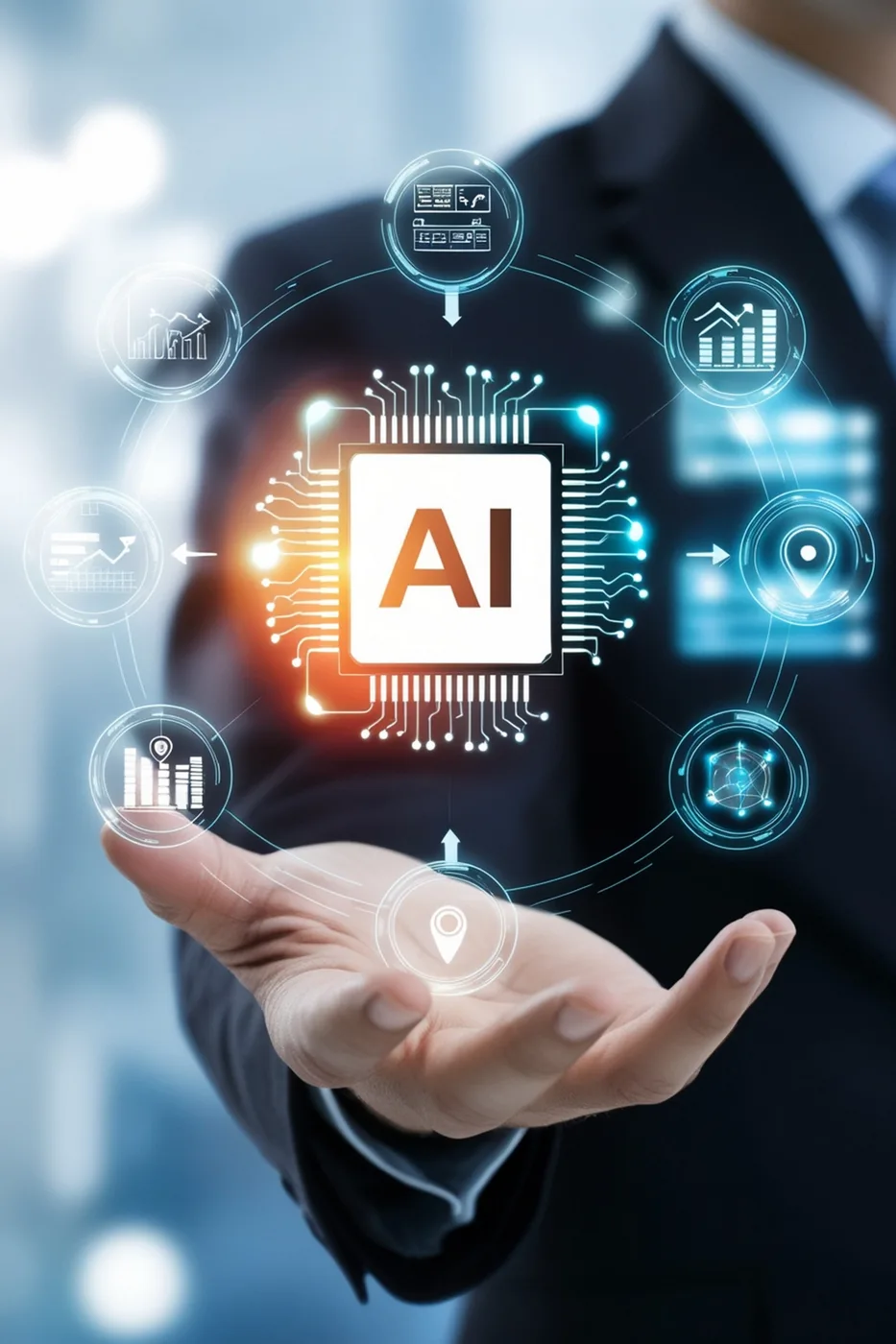 AI search interface showing brand content cited in a generative answer