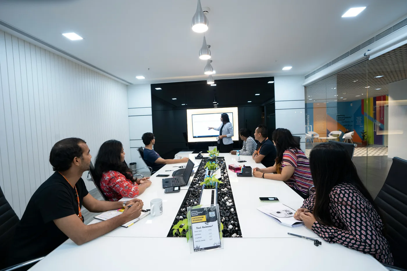 Healthcare team reviewing content performance and analytics on screens