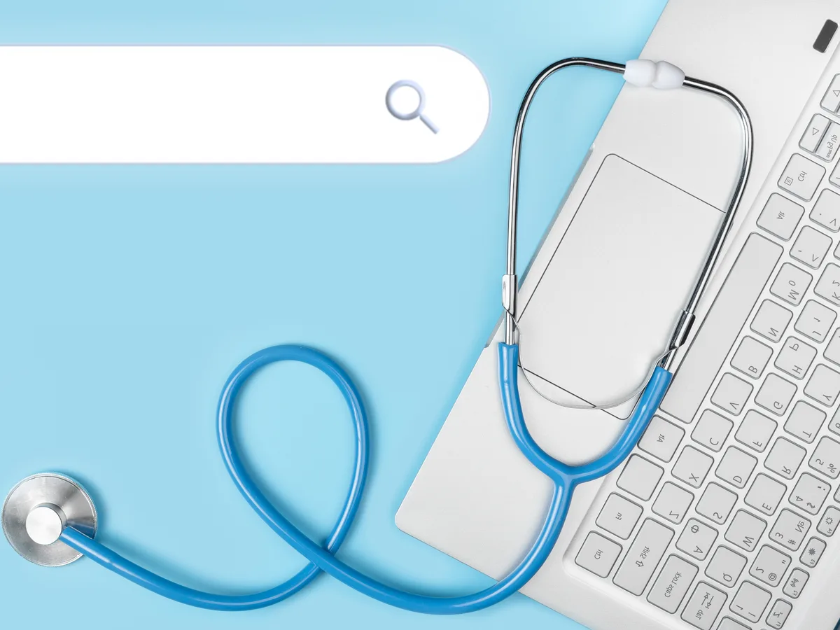 AI chat interface showing a patient asking for a healthcare provider recommendation