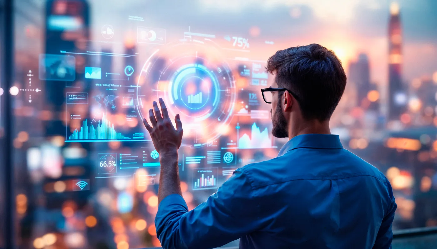 Startup founder reviewing SEO performance dashboard showing organic traffic and ranking trends